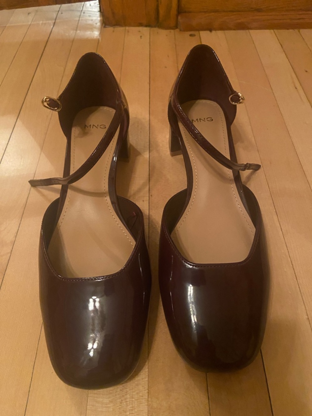 Women’s Burgundy Patent Slingback Heels